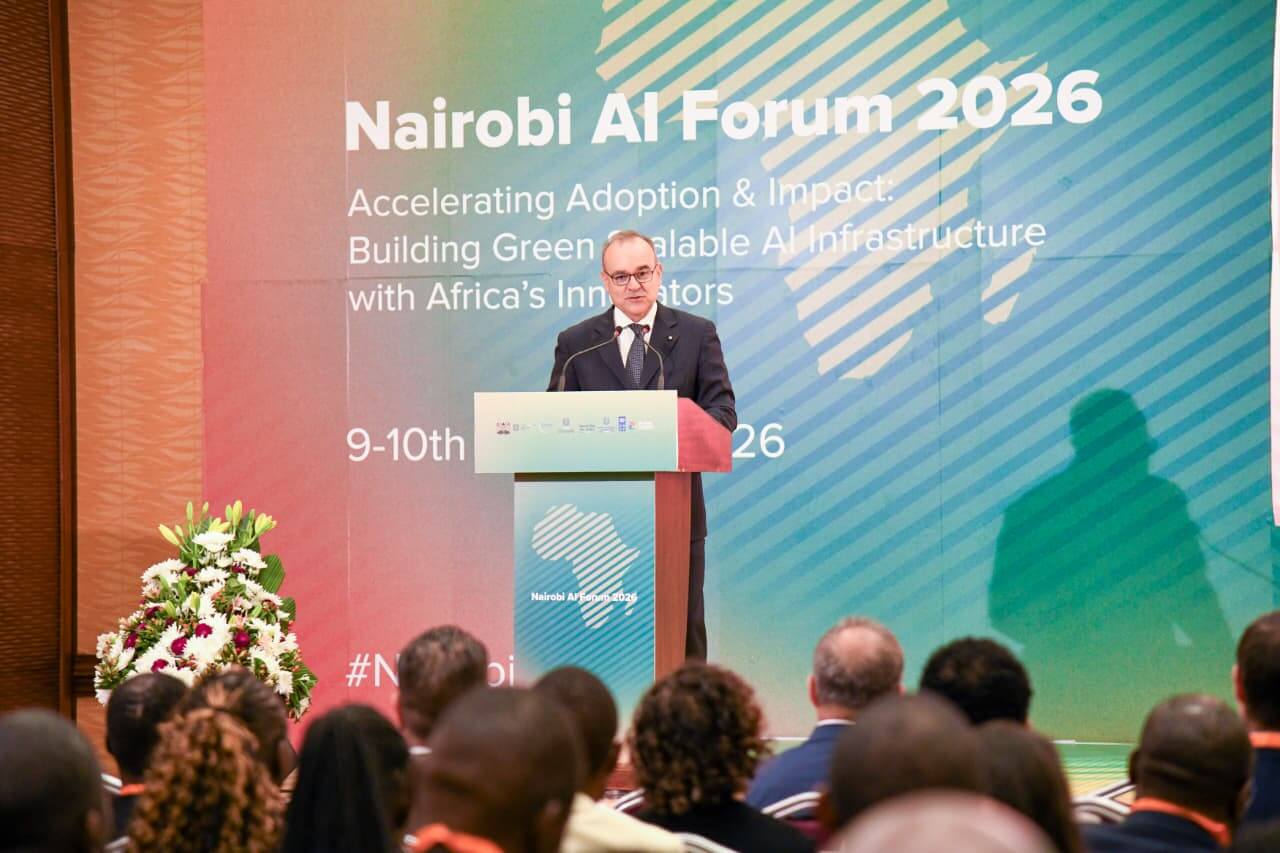Ambassador Vincenzo Del Monaco, Amb. of Italy to Kenya in Nairobi during the Nairobi AI Forum 2026.